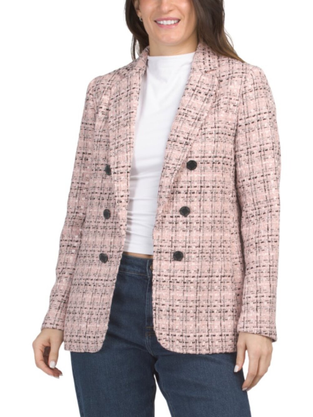 ANNE KLEIN Faux Double Breasted Fully Lined Jacket - Picture 4 of 4